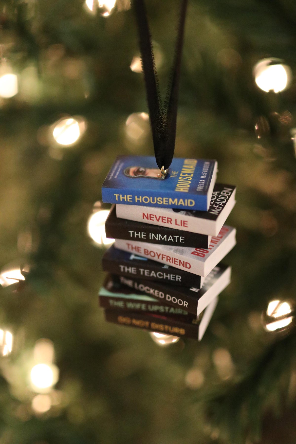 Freida McFadden Mini Book Stack Ornament