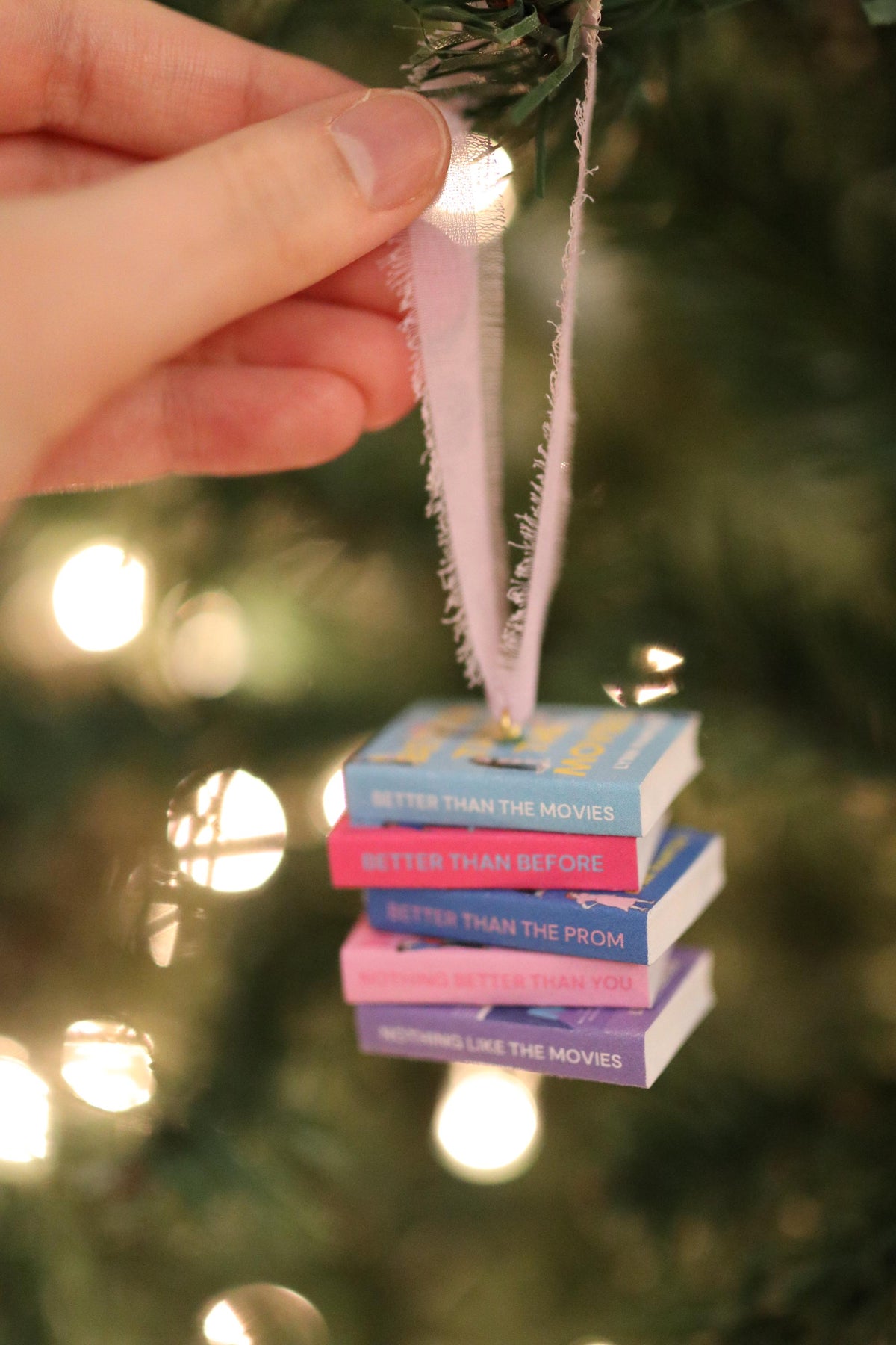 Better Than the Movies Mini Book Stack Ornament