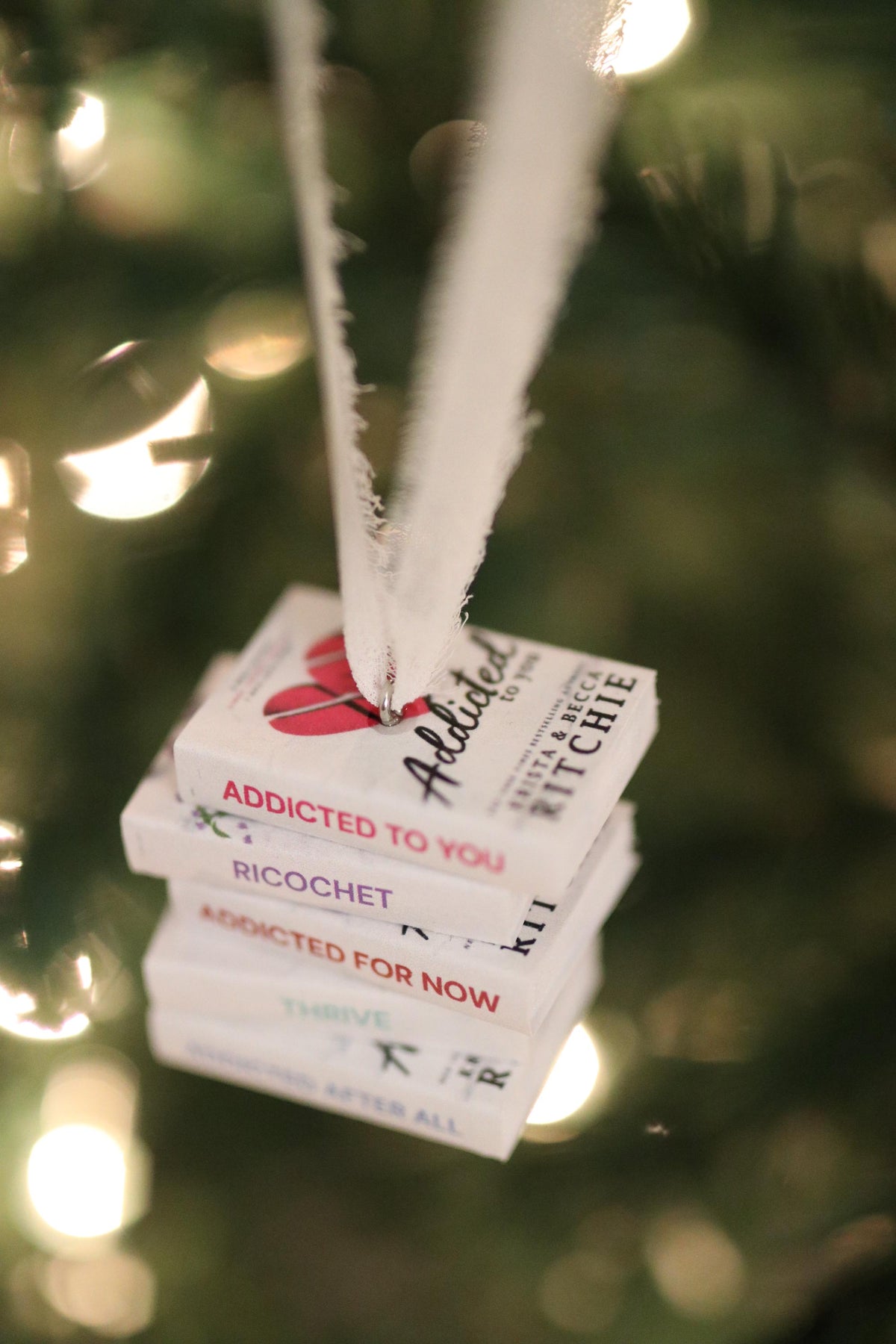 Addicted to You Mini Book Stack Ornament