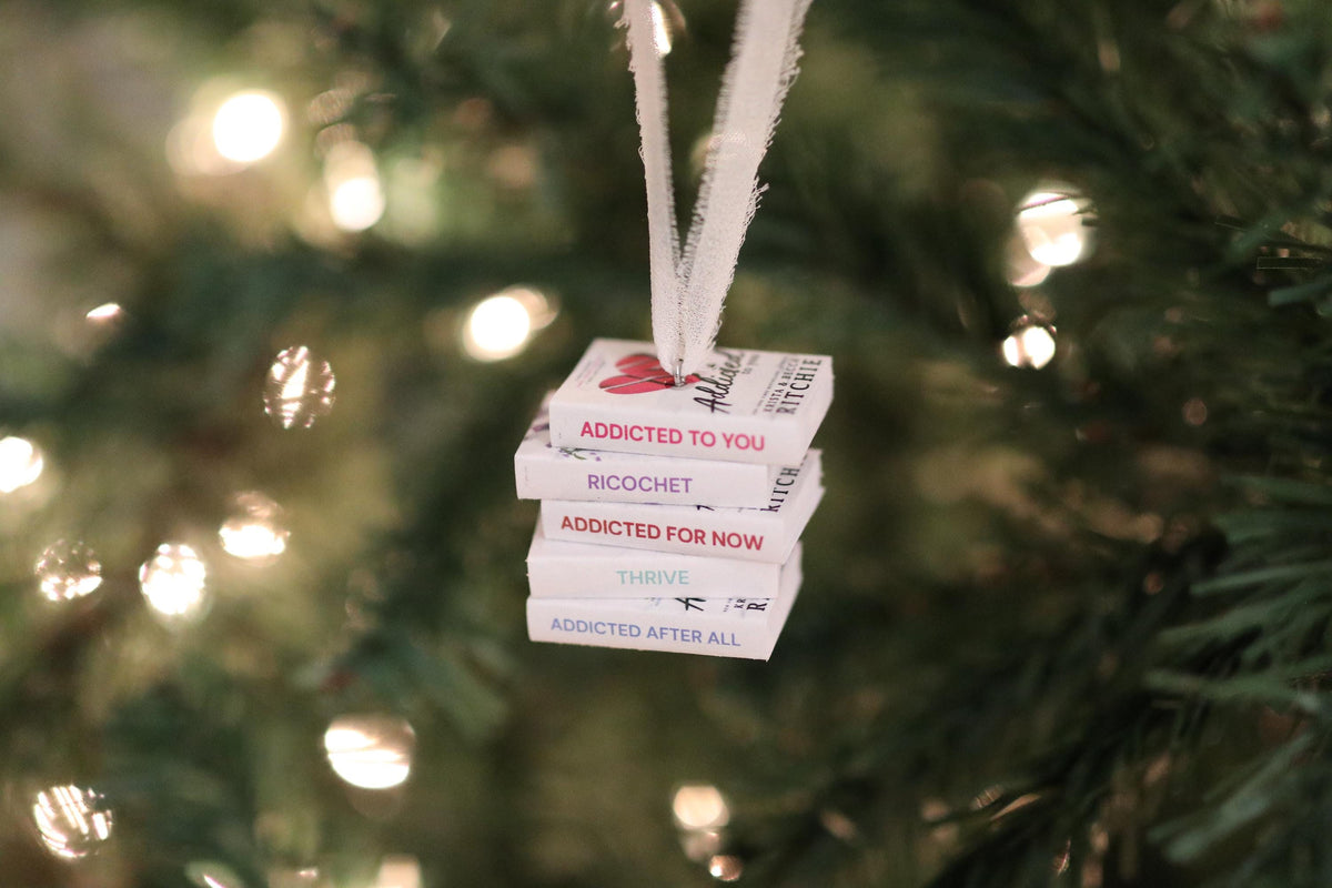 Addicted to You Mini Book Stack Ornament