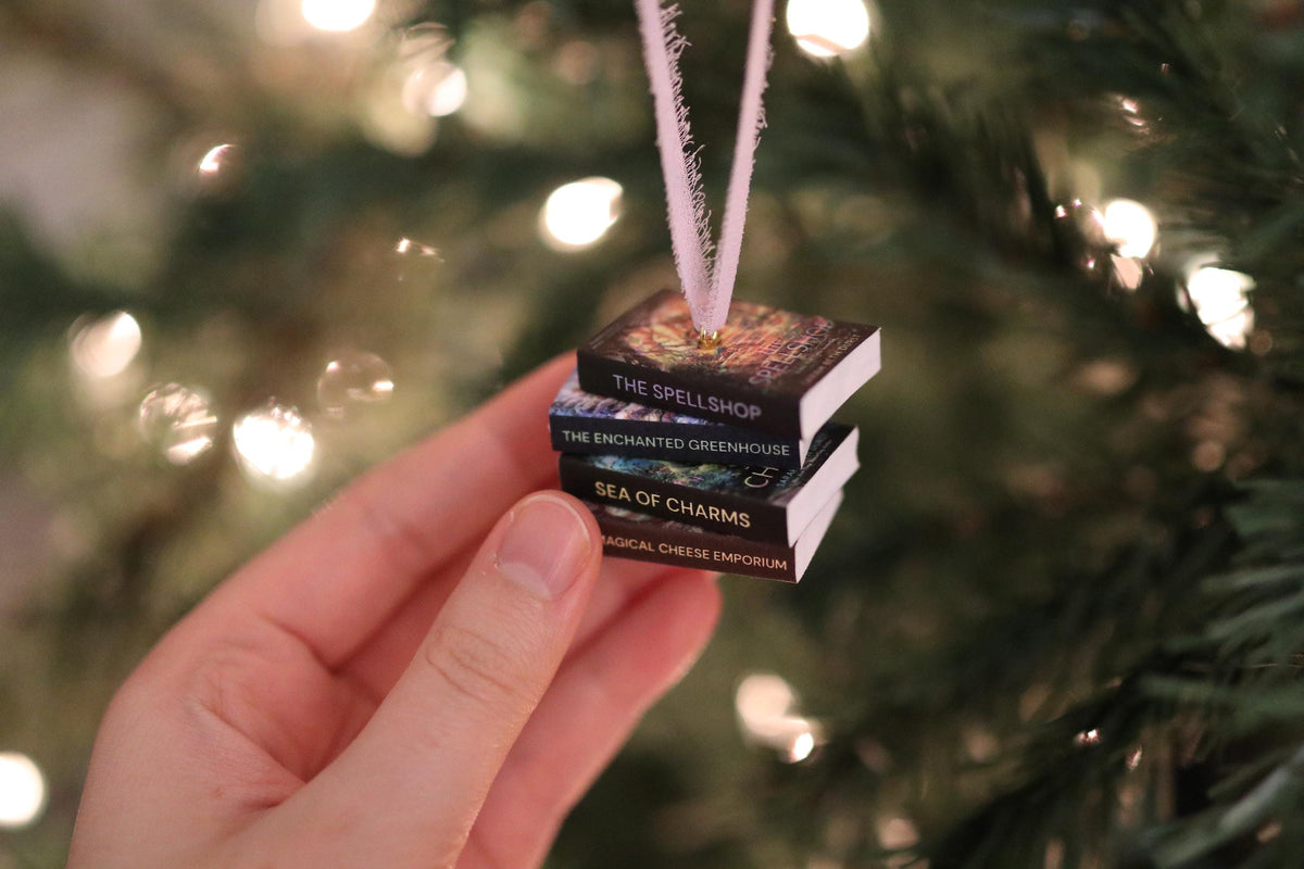 The Spellshop Mini Book Stack Ornament