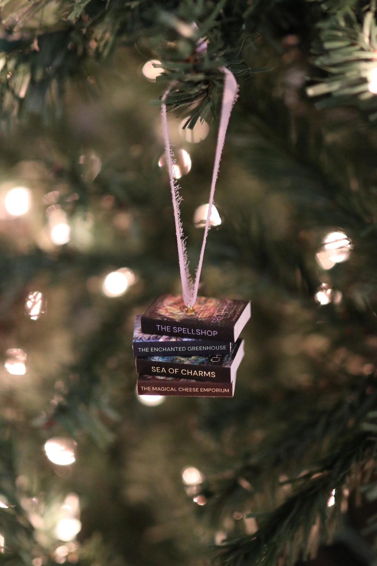 The Spellshop Mini Book Stack Ornament