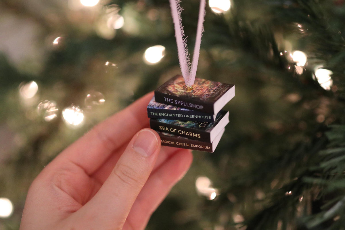 The Spellshop Mini Book Stack Ornament