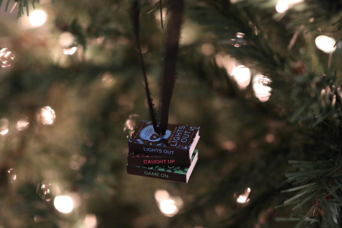 Lights Out Mini Book Stack Ornament