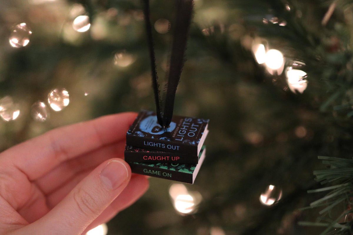 Lights Out Mini Book Stack Ornament