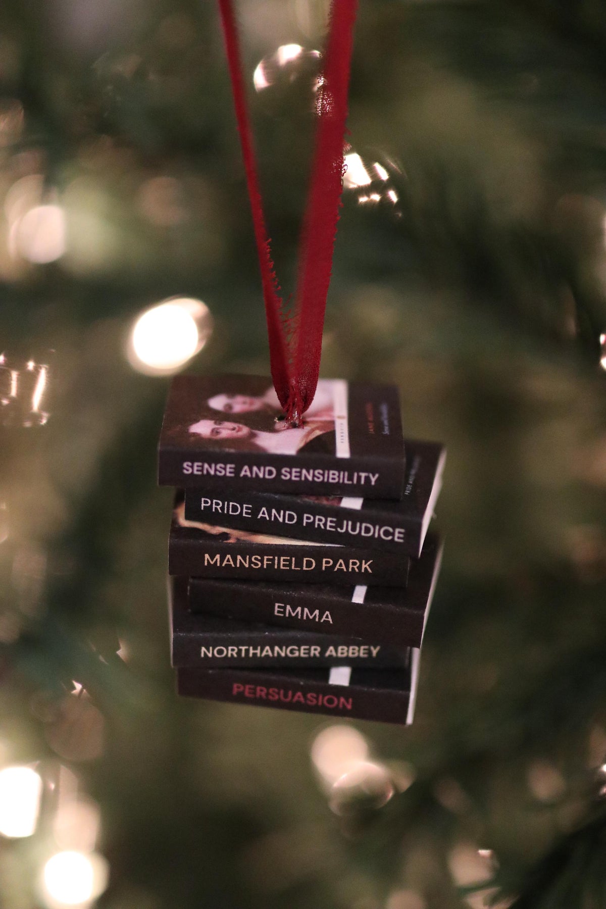 Jane Austen Mini Book Stack Ornament