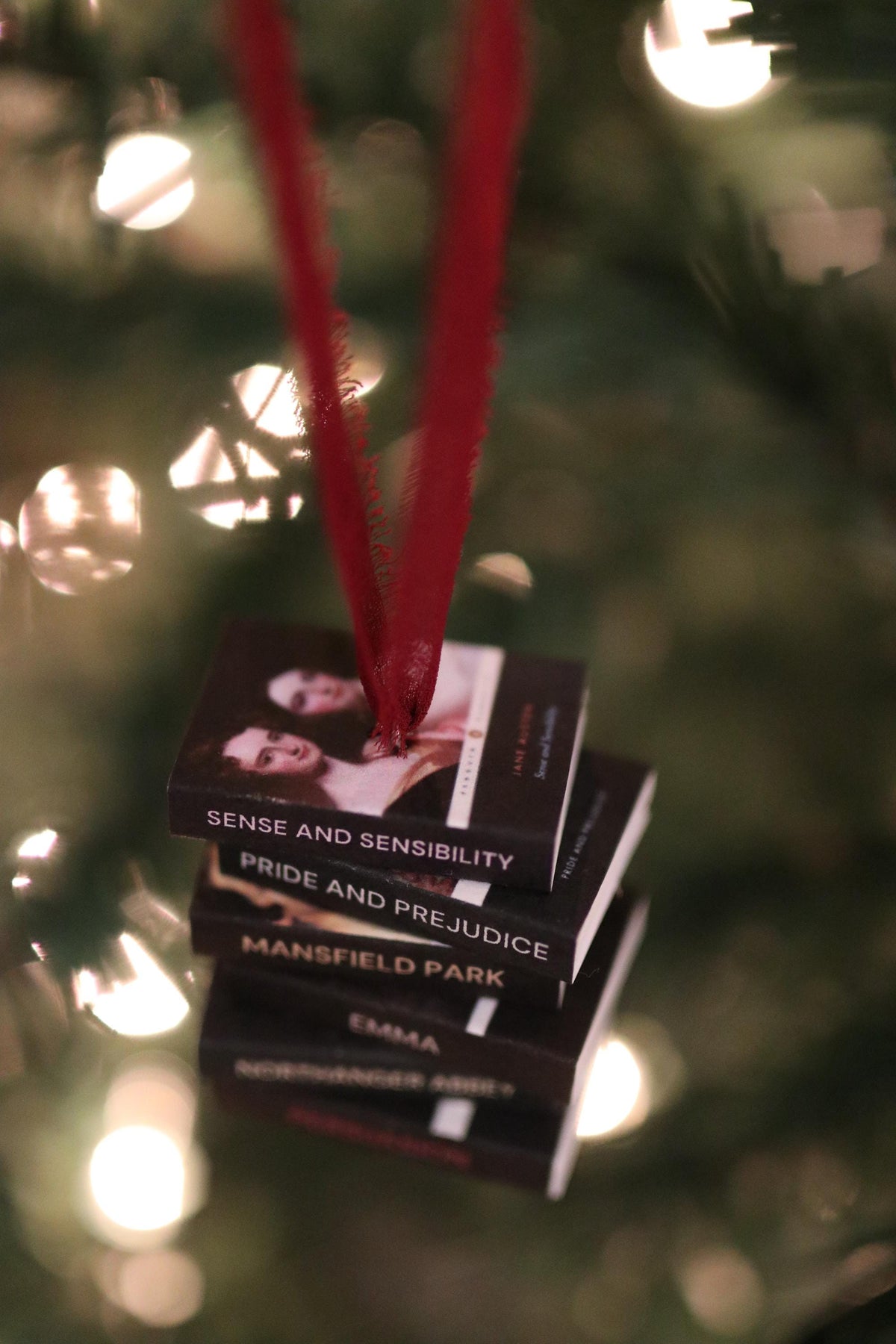 Jane Austen Mini Book Stack Ornament