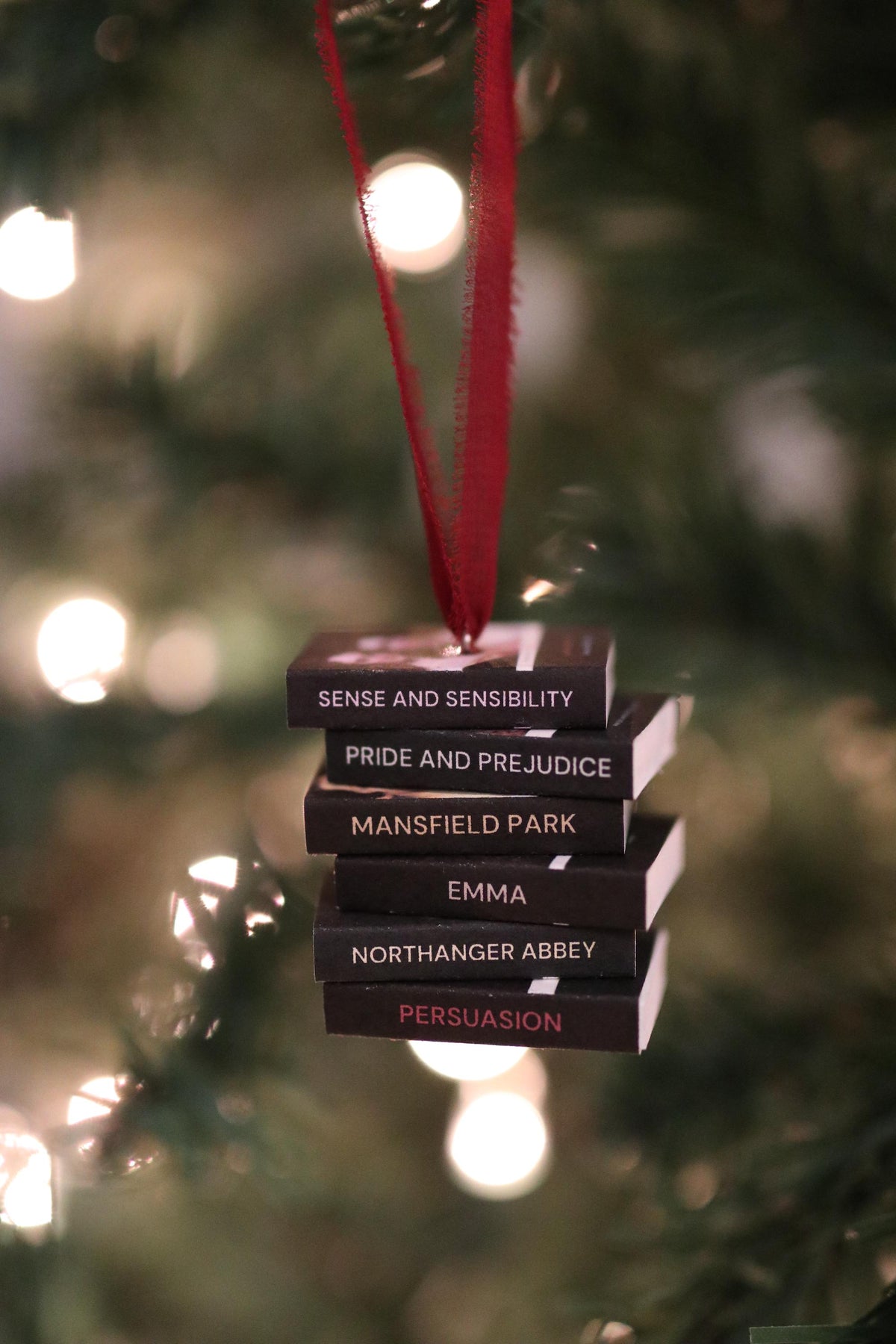 Jane Austen Mini Book Stack Ornament