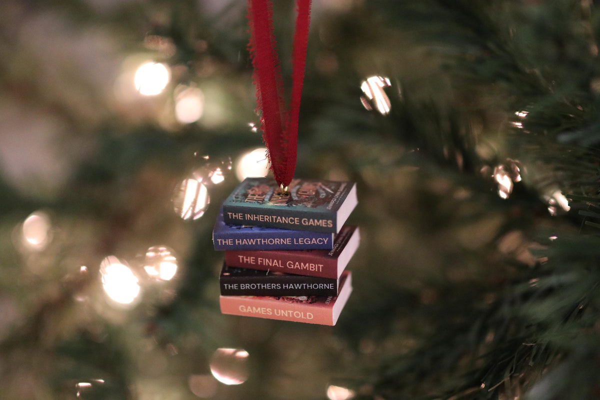 The Inheritance Games Mini Book Stack Ornament