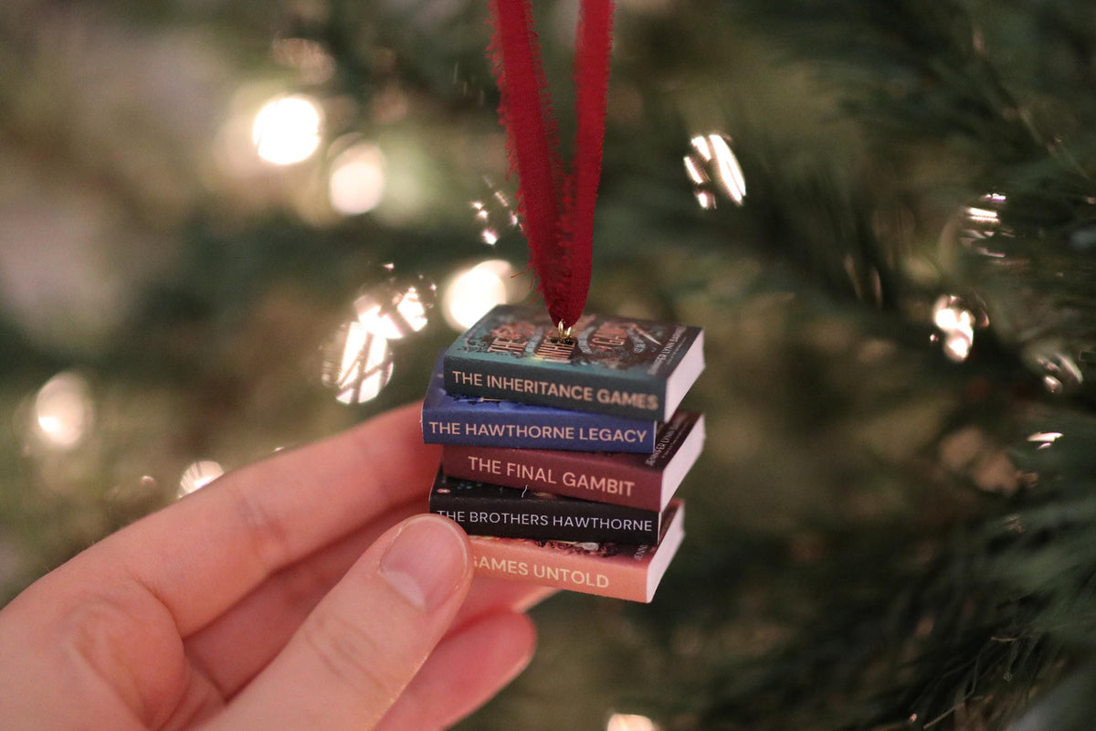 The Inheritance Games Mini Book Stack Ornament