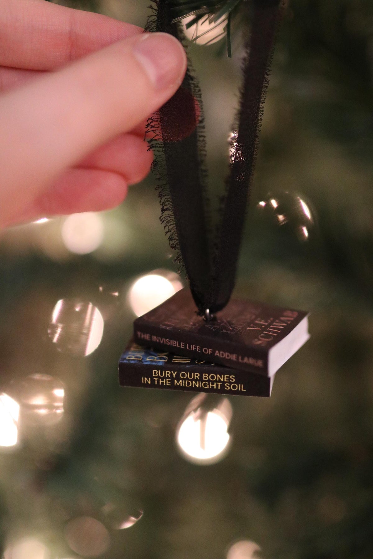 VE Schwab Mini Book Stack Ornament