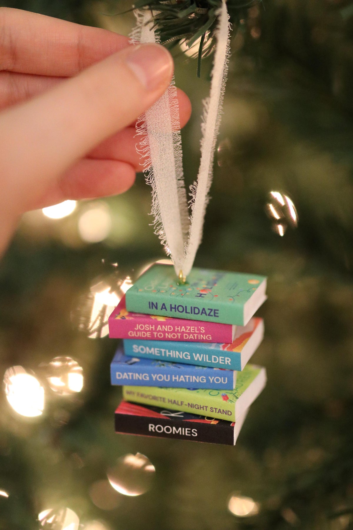 Christina Lauren Mini Book Stack Ornament