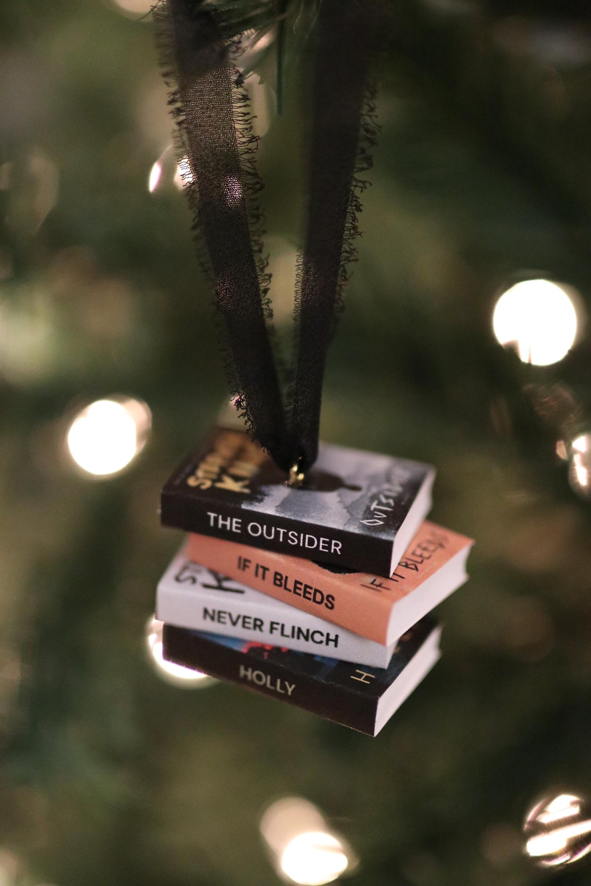 Stephen King Mini Book Stack Ornament