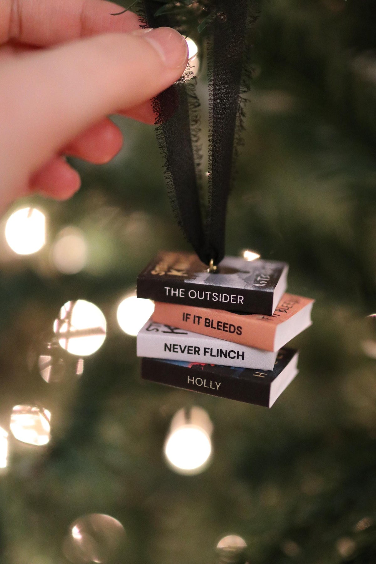 Stephen King Mini Book Stack Ornament