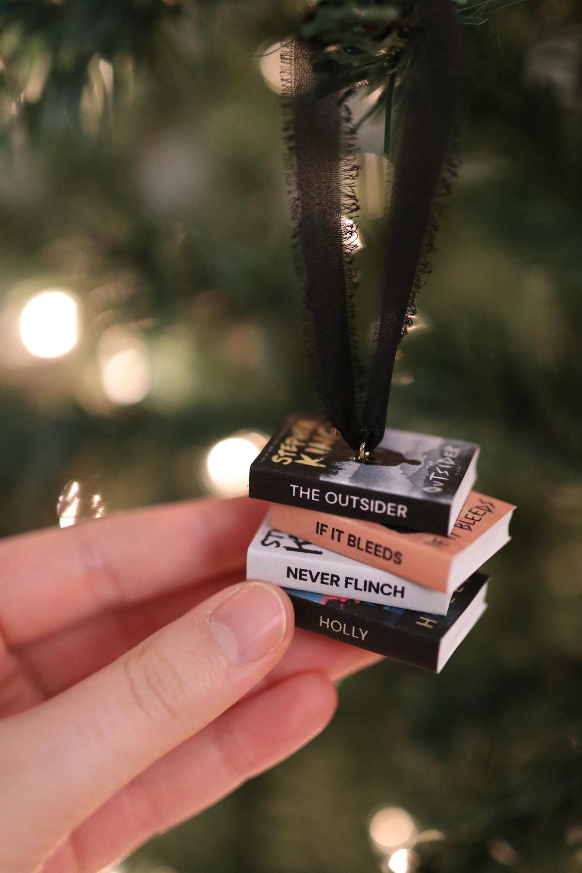 Stephen King Mini Book Stack Ornament