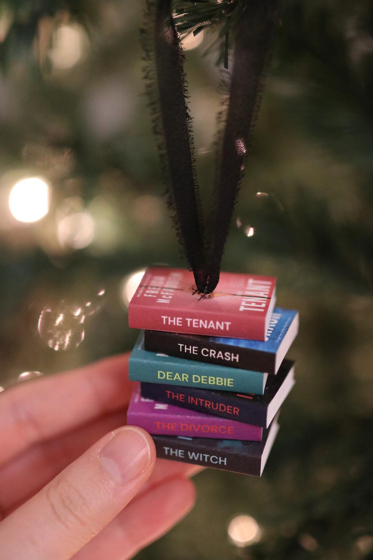 Freida McFadden Mini Book Stack Ornament