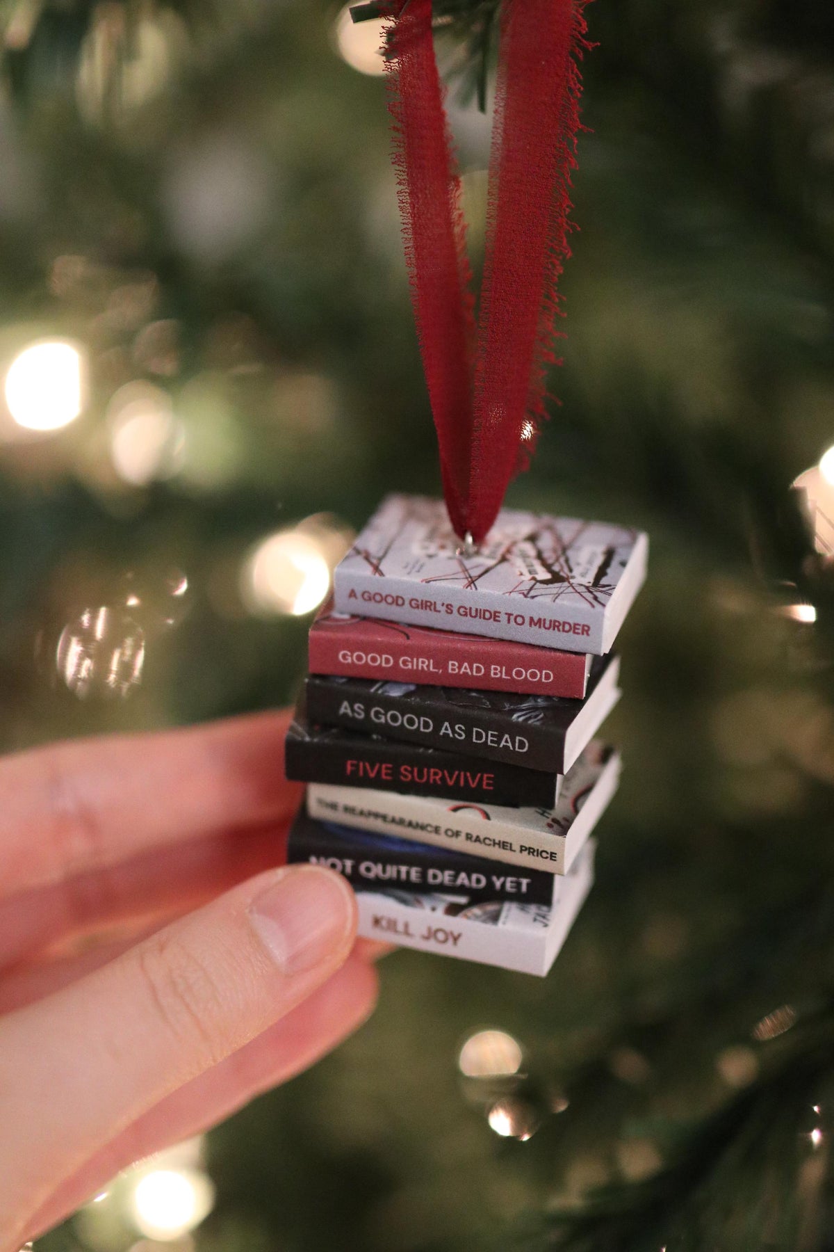 Holly Jackson Mini Book Stack Ornament