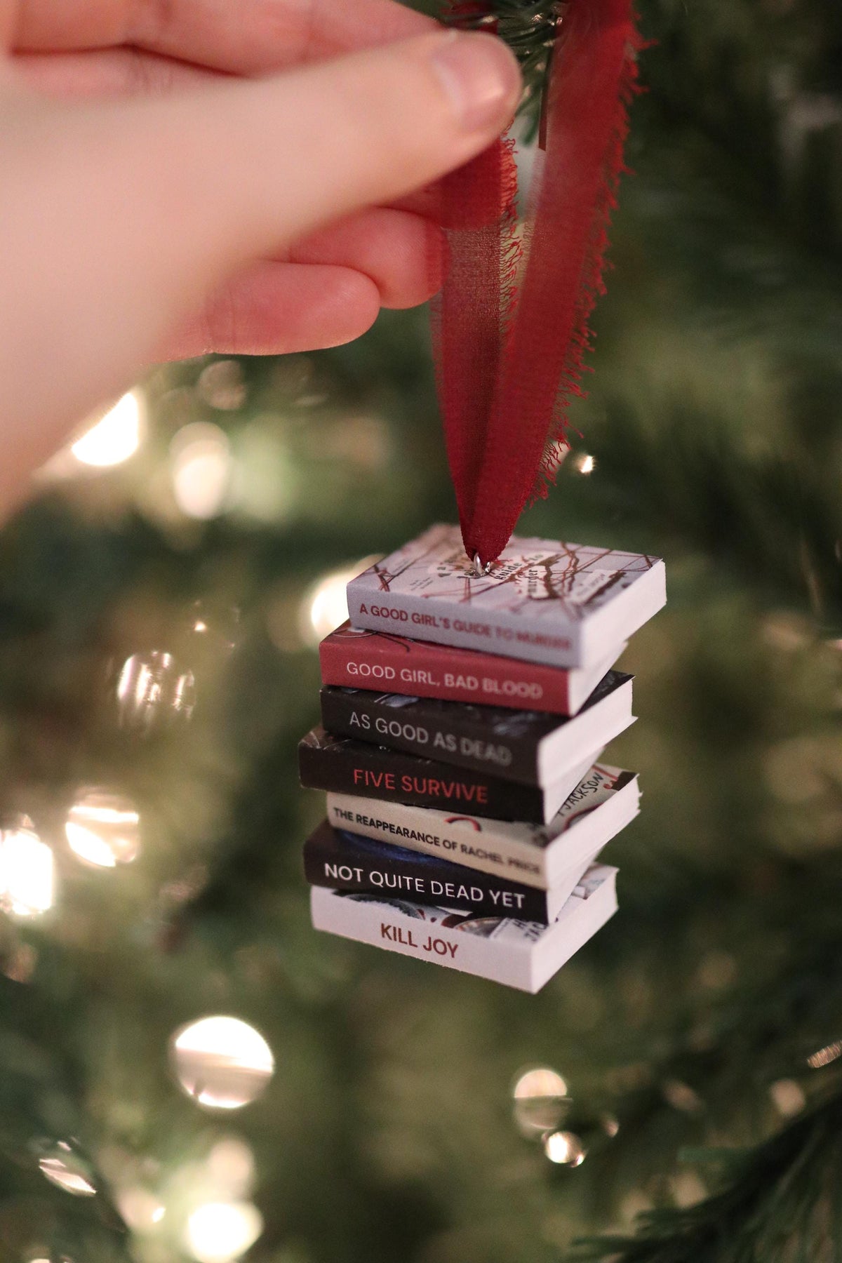 Holly Jackson Mini Book Stack Ornament
