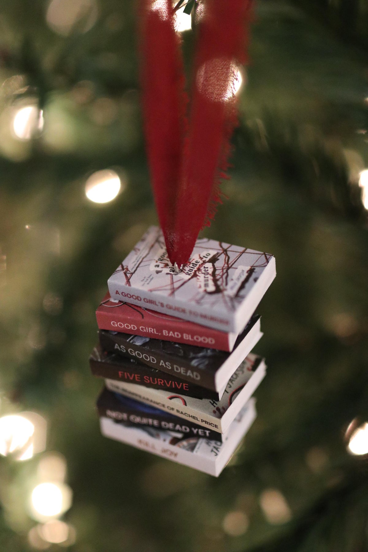 Holly Jackson Mini Book Stack Ornament