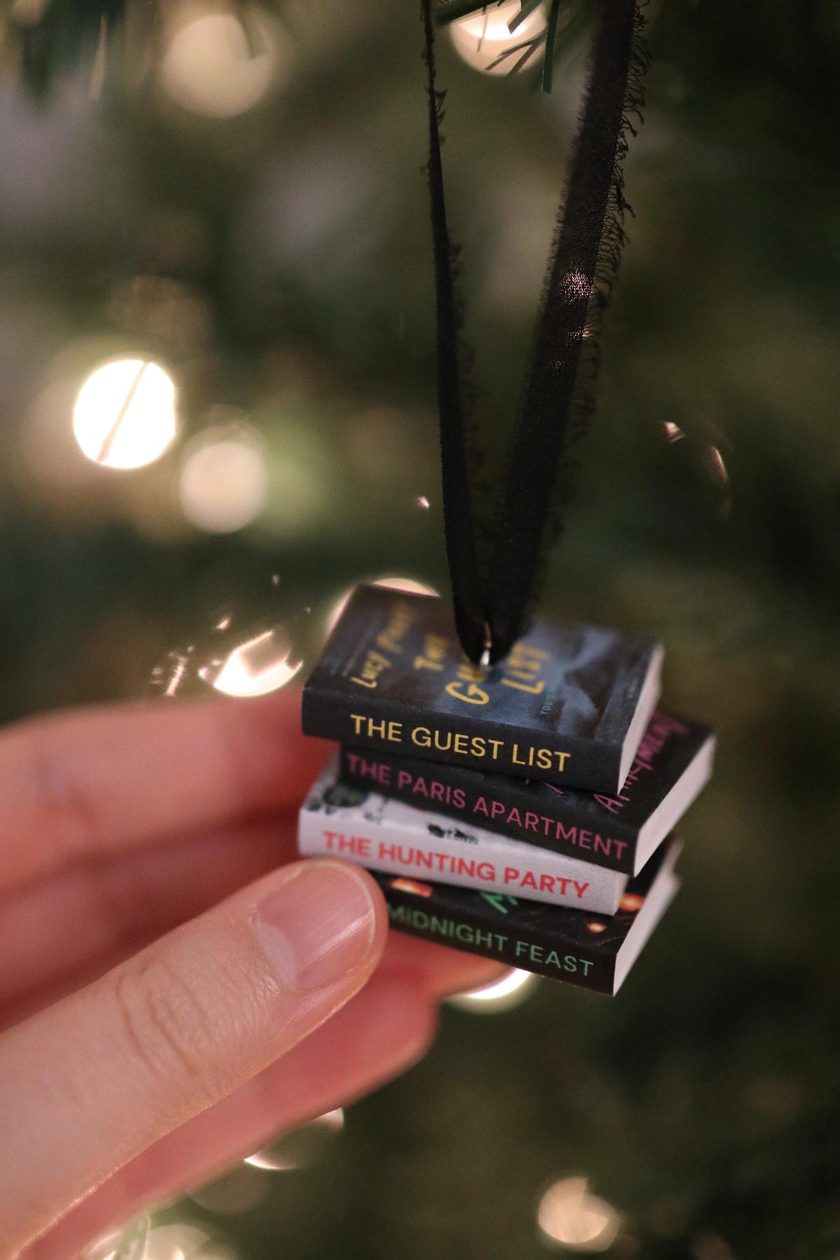 Lucy Foley Mini Book Stack Ornament