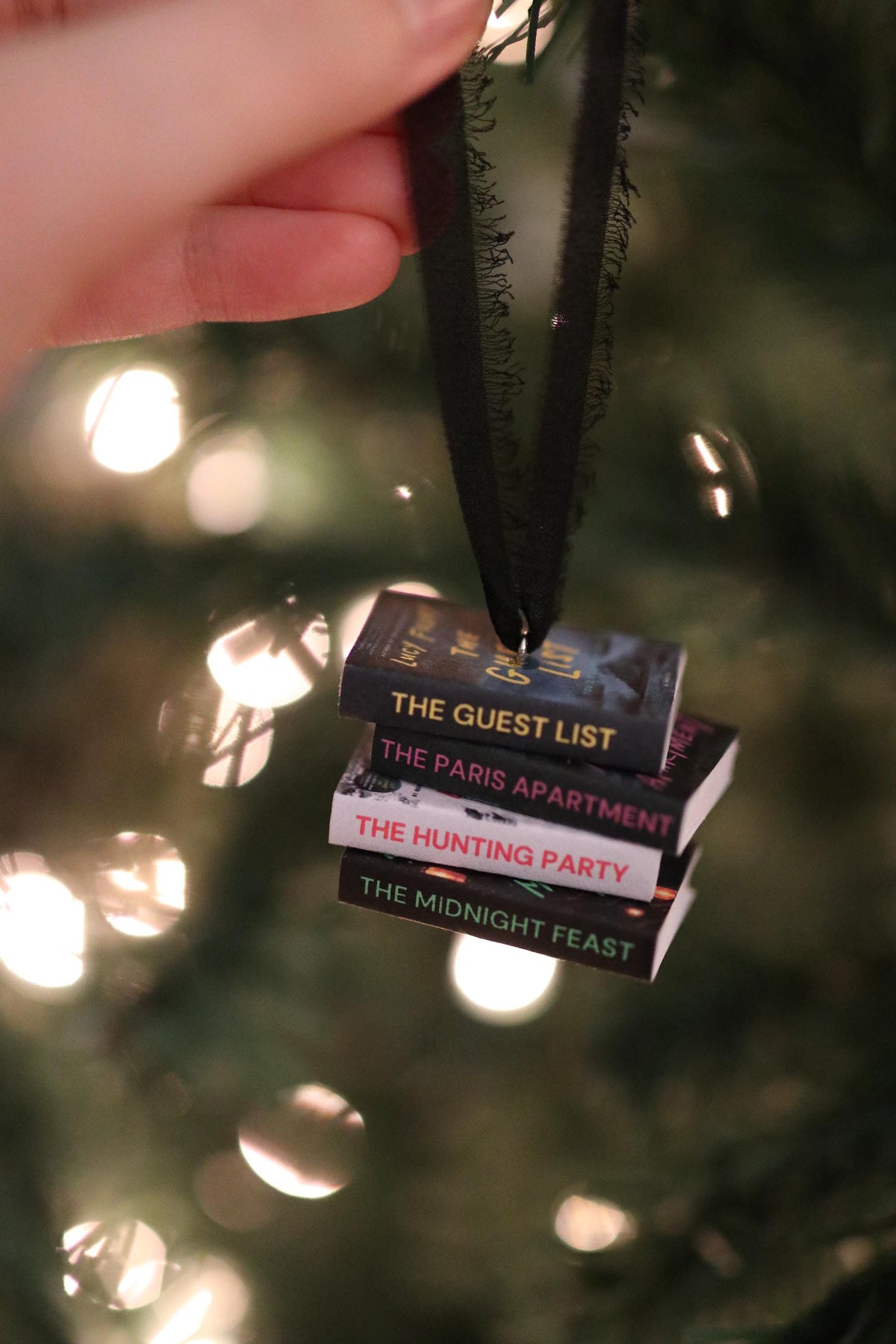 Lucy Foley Mini Book Stack Ornament