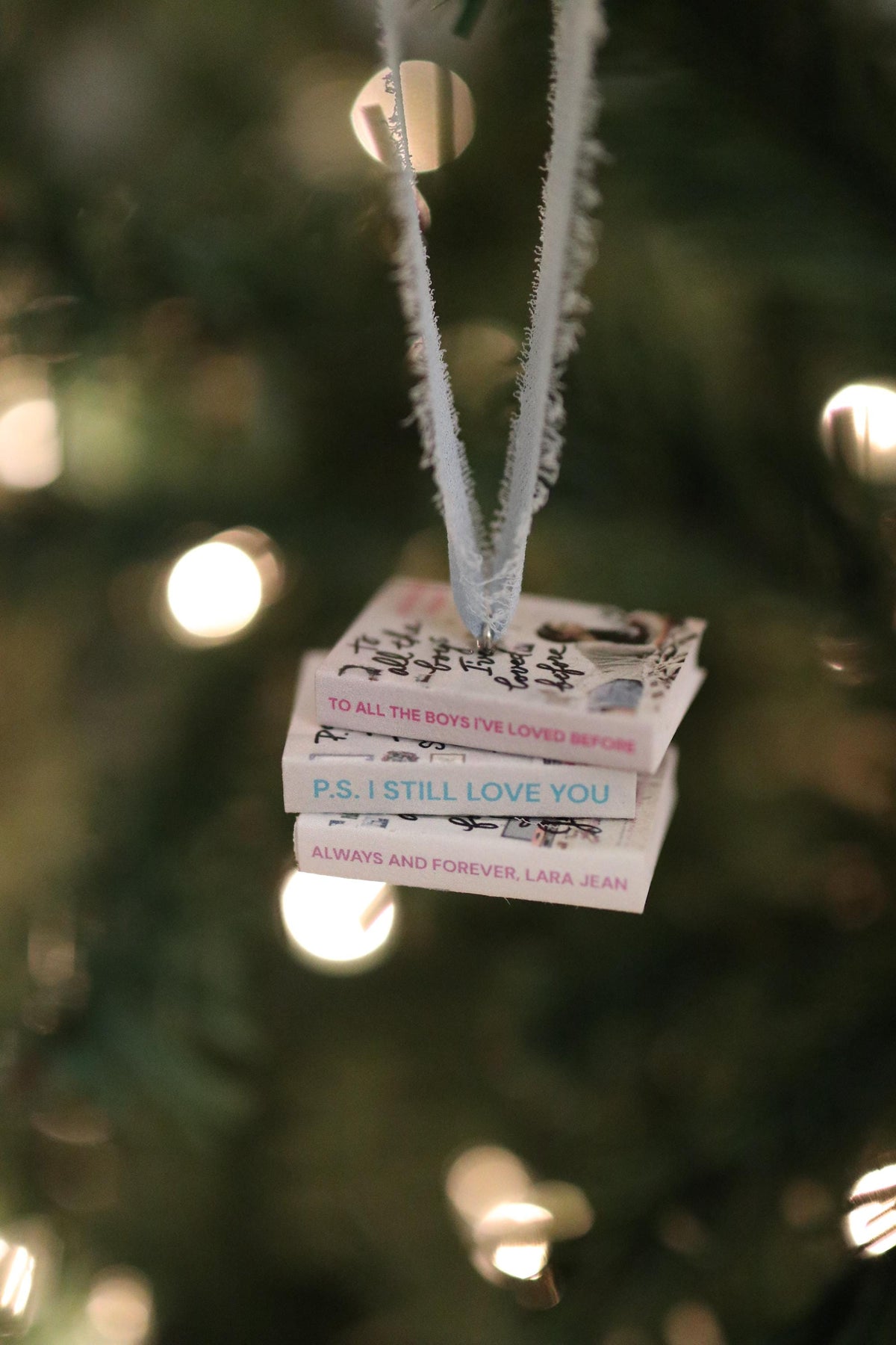 To All the Boys Mini Book Stack Ornament