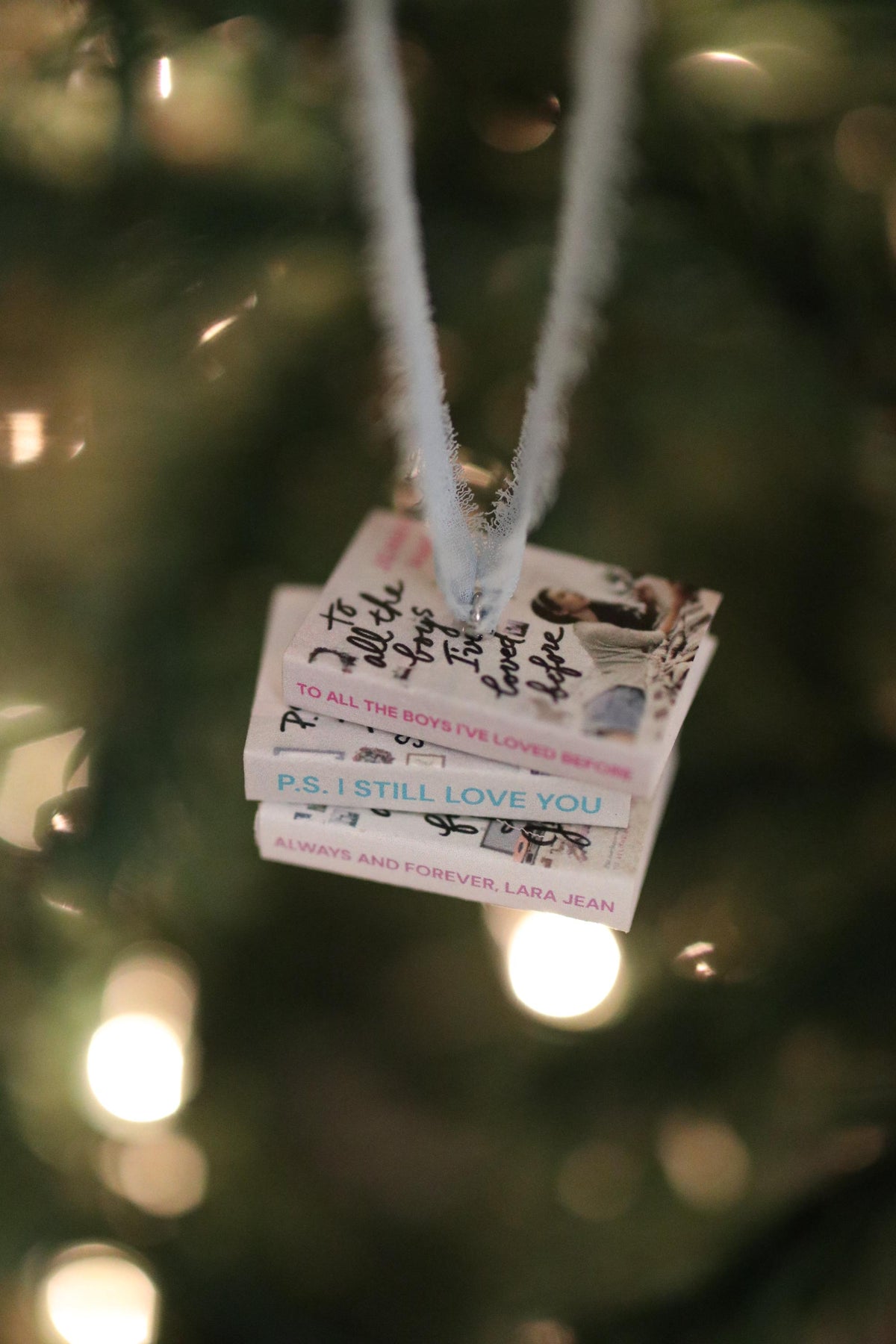 To All the Boys Mini Book Stack Ornament