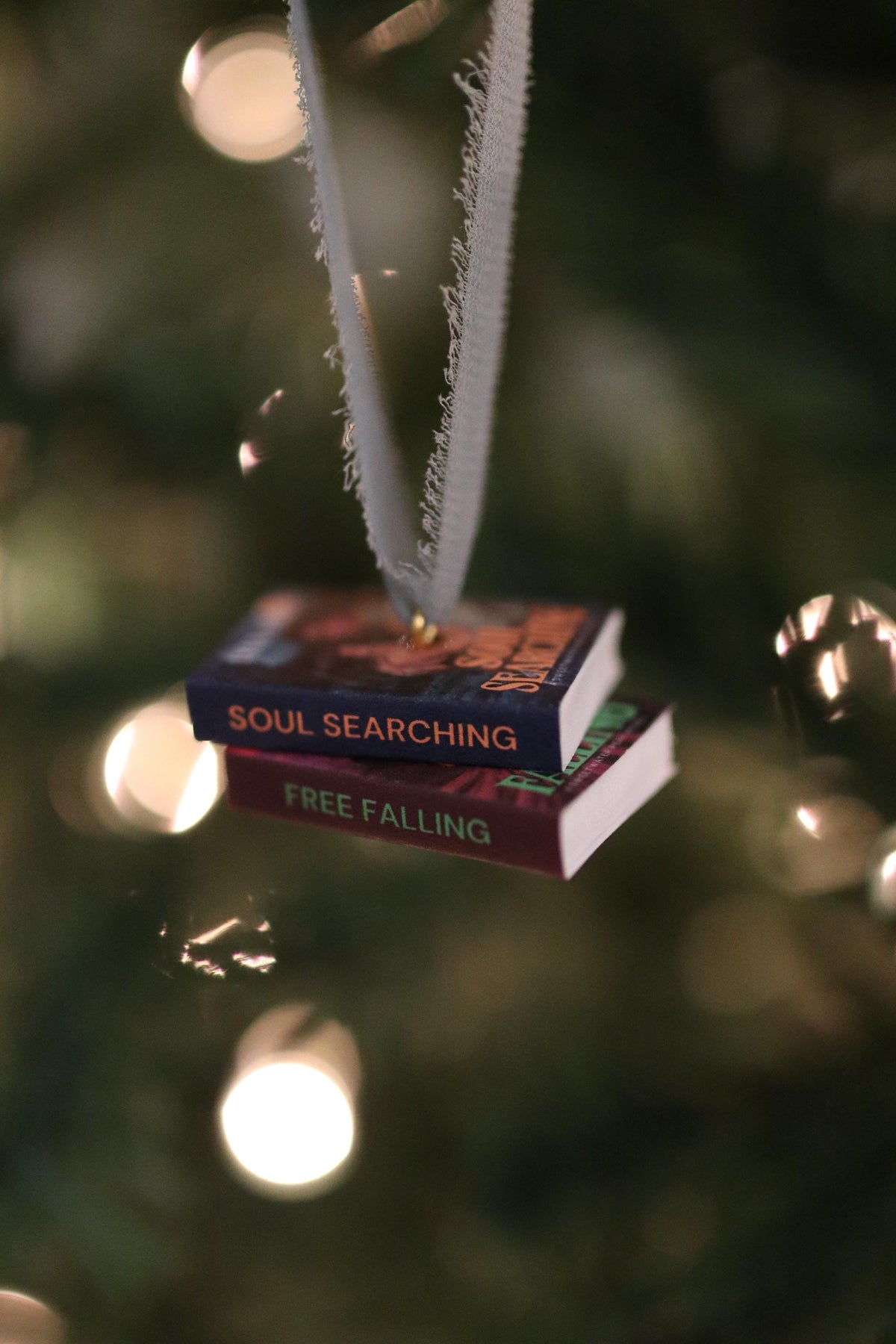 Soul Searching Mini Book Stack Ornament