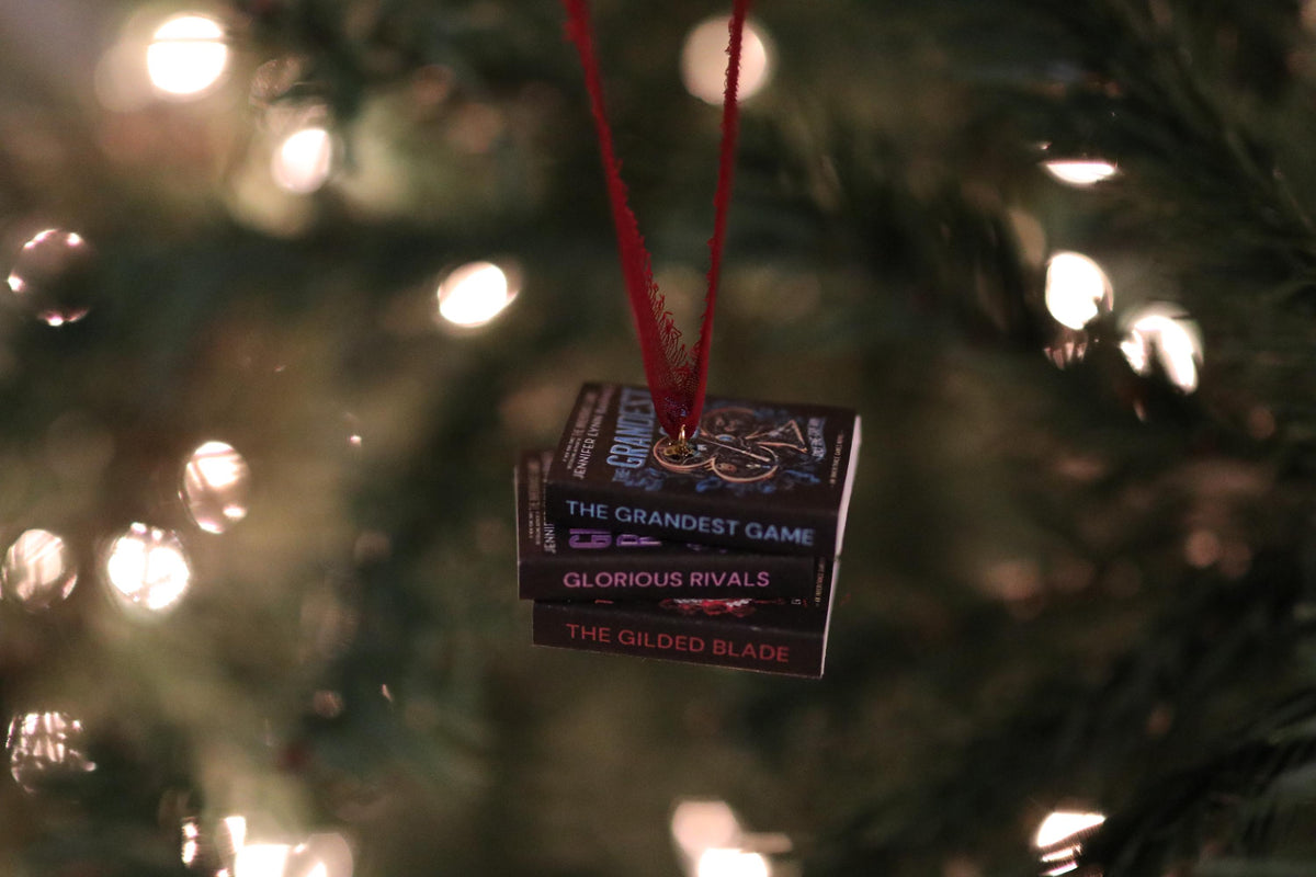 The Grandest Games Mini Book Stack Ornament