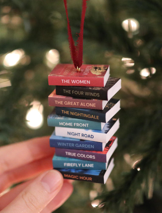 Kristin Hannah Mini Book Stack Ornament