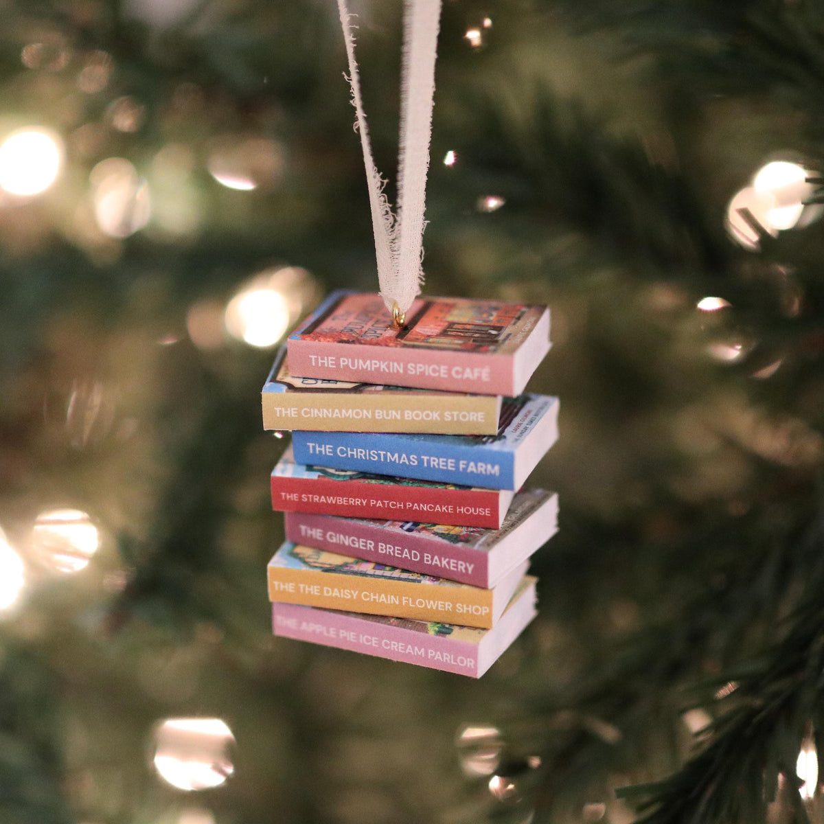 Dream Harbor Mini Book Stack Ornament