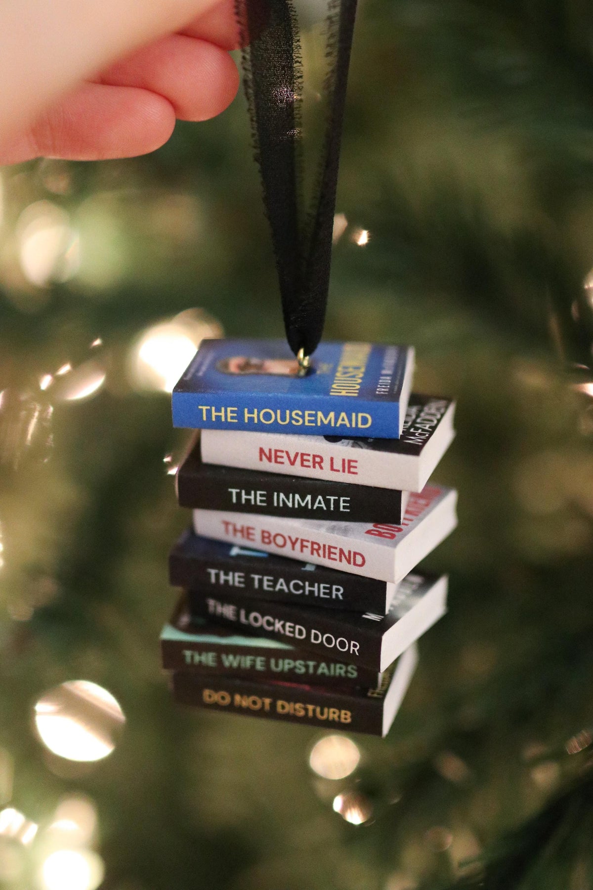 Freida McFadden Mini Book Stack Ornament