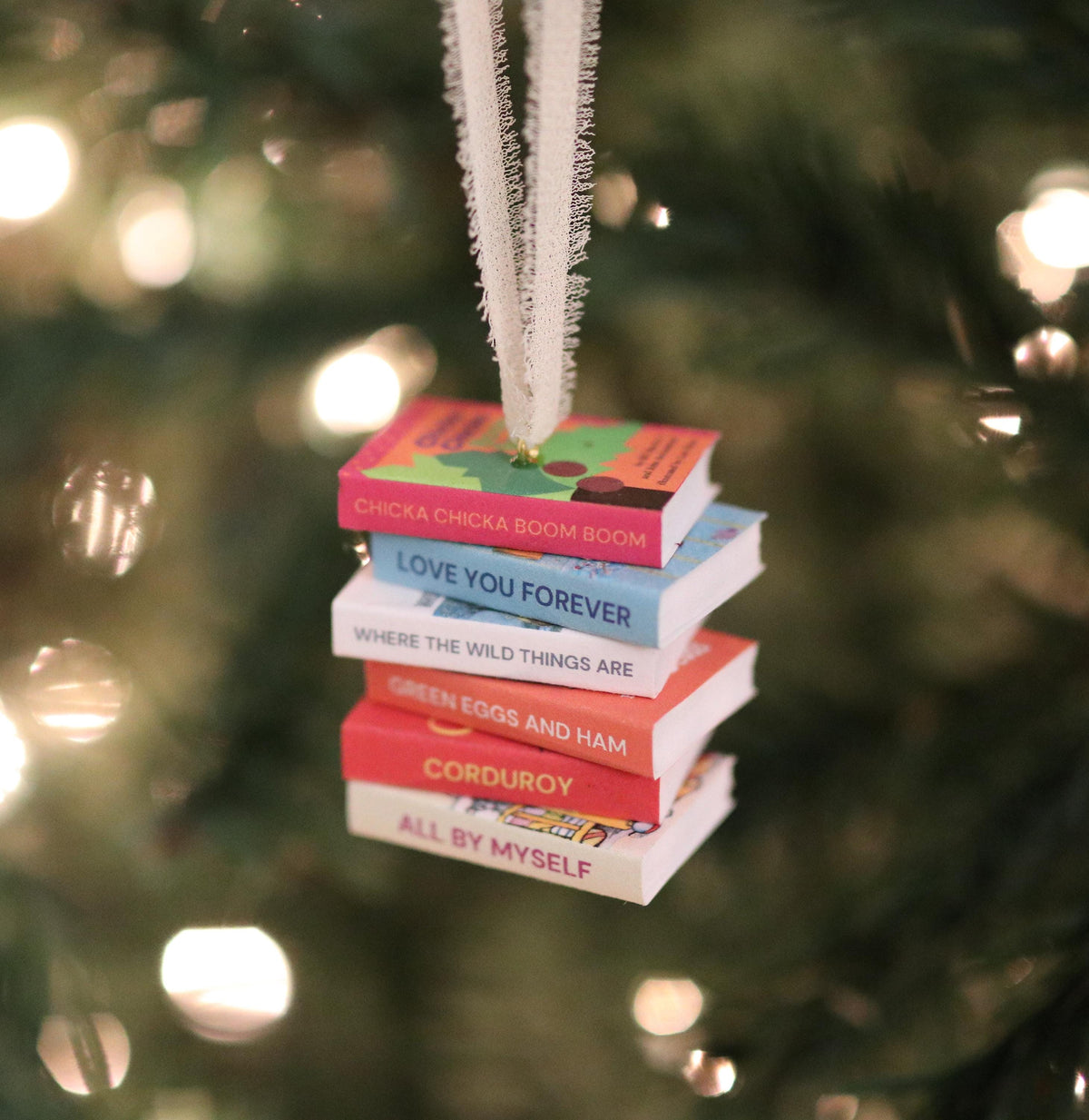 Children's Mini Book Stack Ornament