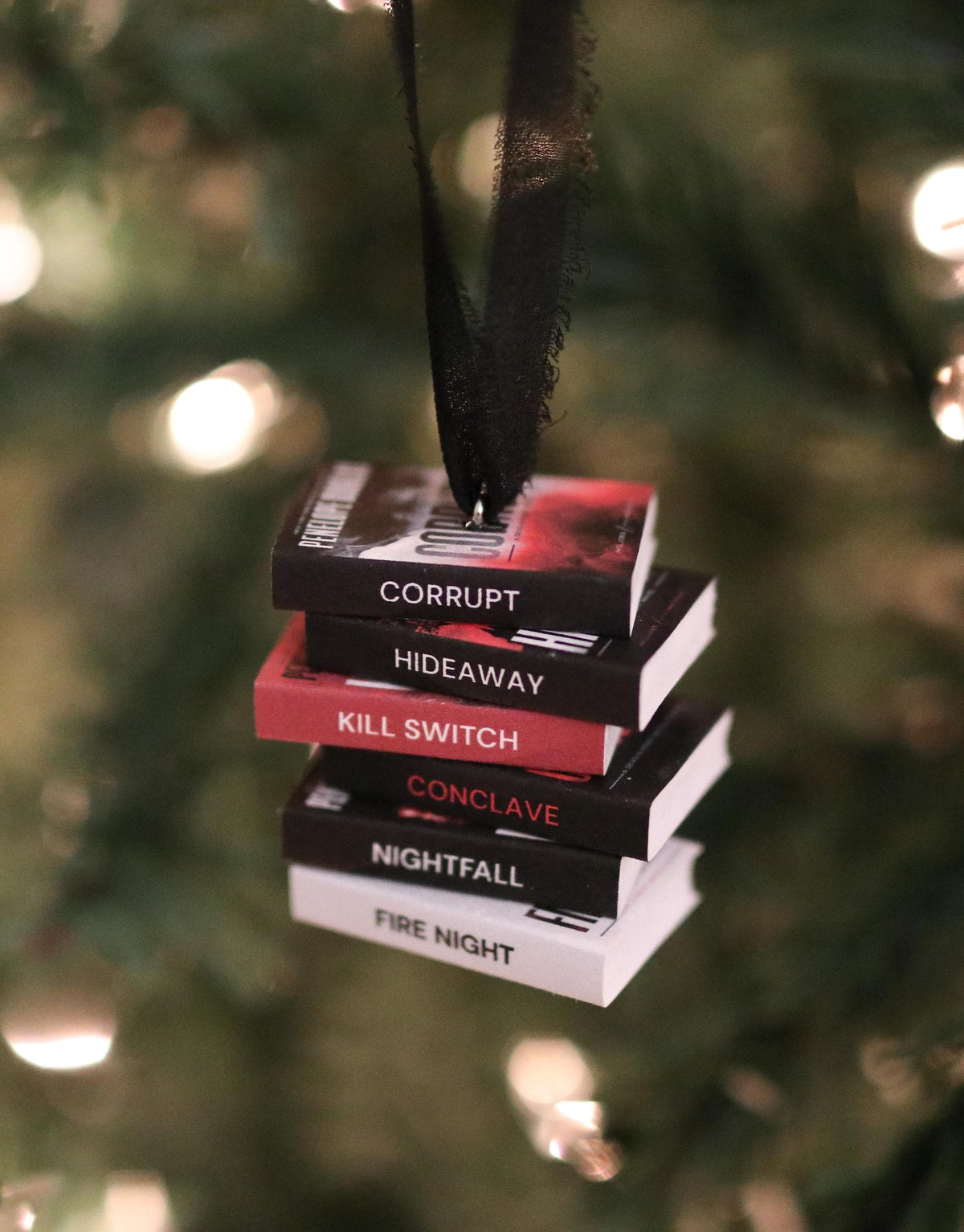 Corrupt Mini Book Stack Ornament