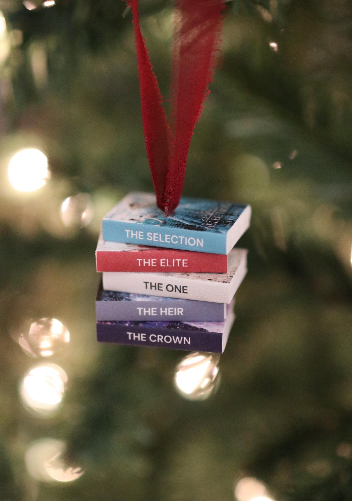 The Selection Mini Book Stack Ornament