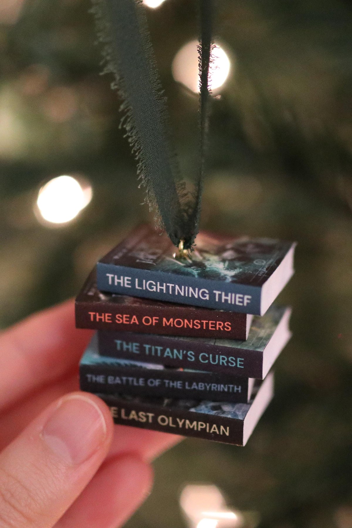 The Lightning Thief Mini Book Stack Ornament