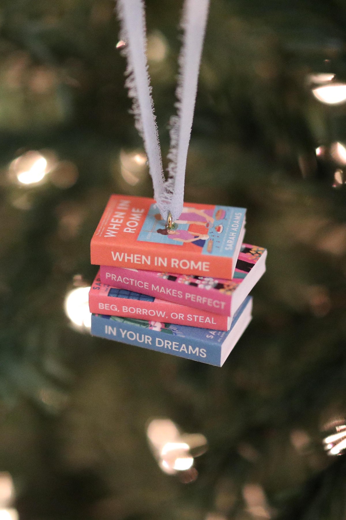 When in Rome Mini Book Stack Ornament