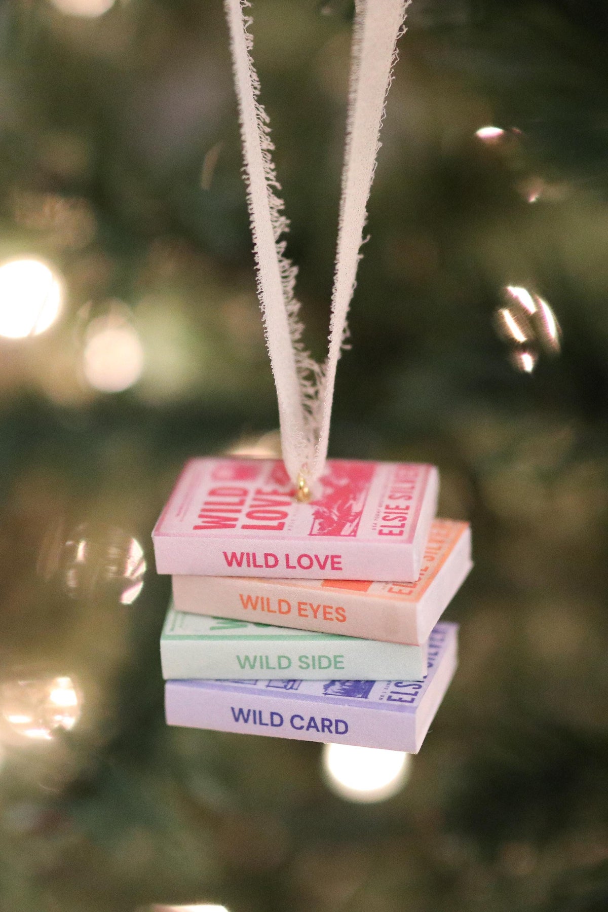 Wild Love Mini Book Stack Ornament