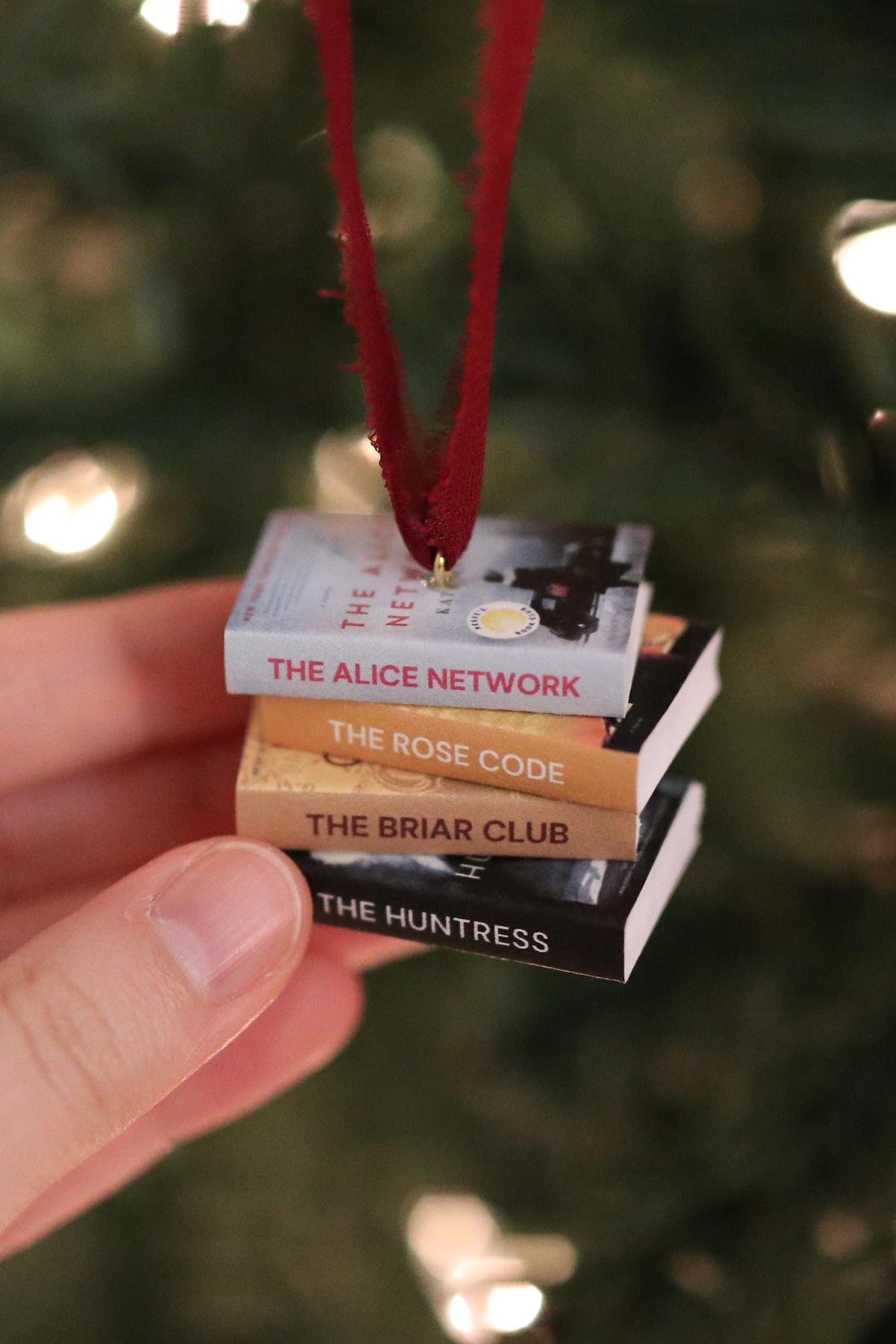 Kate Quinn Mini Book Stack Ornament