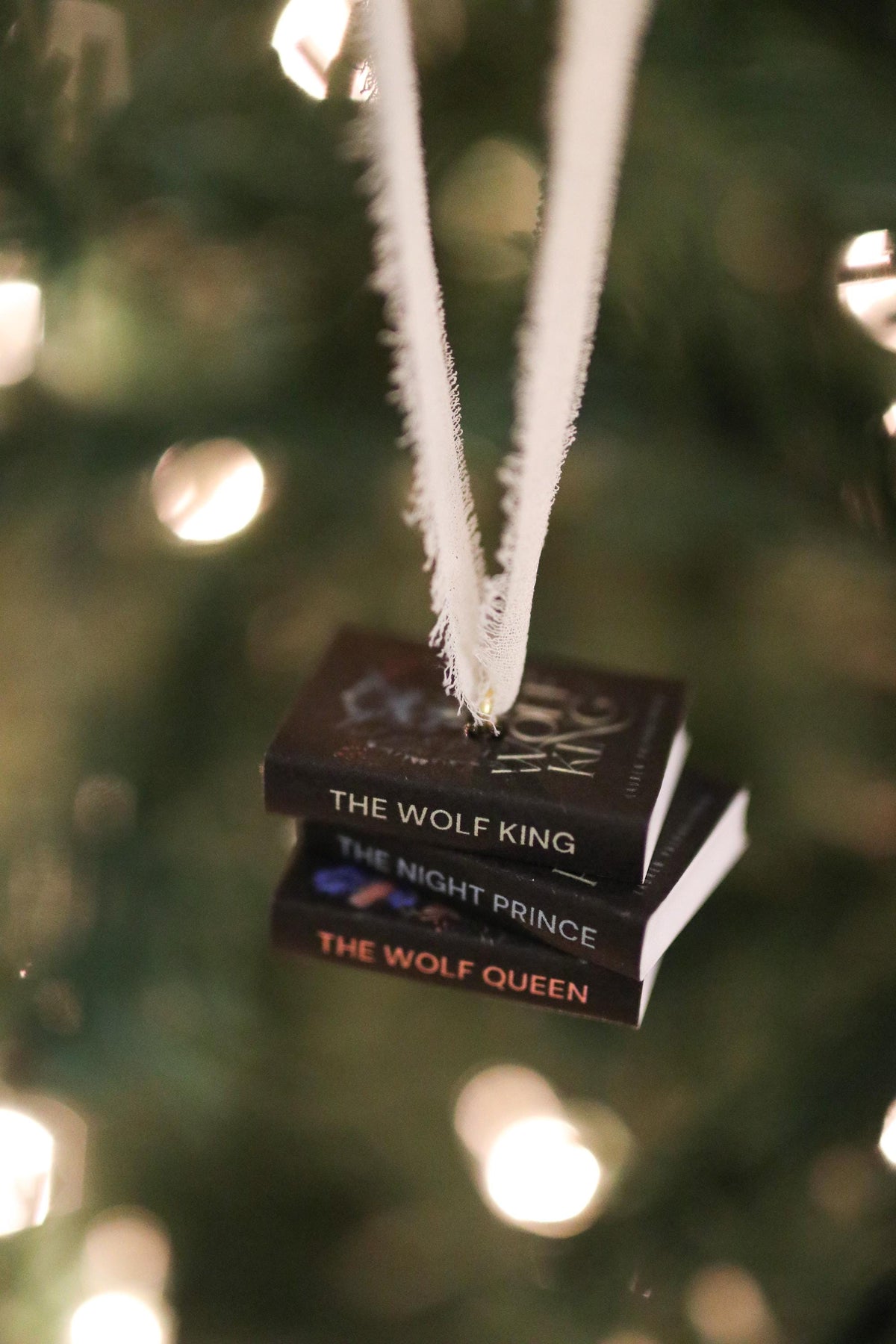 The Wolf King Mini Book Stack Ornament