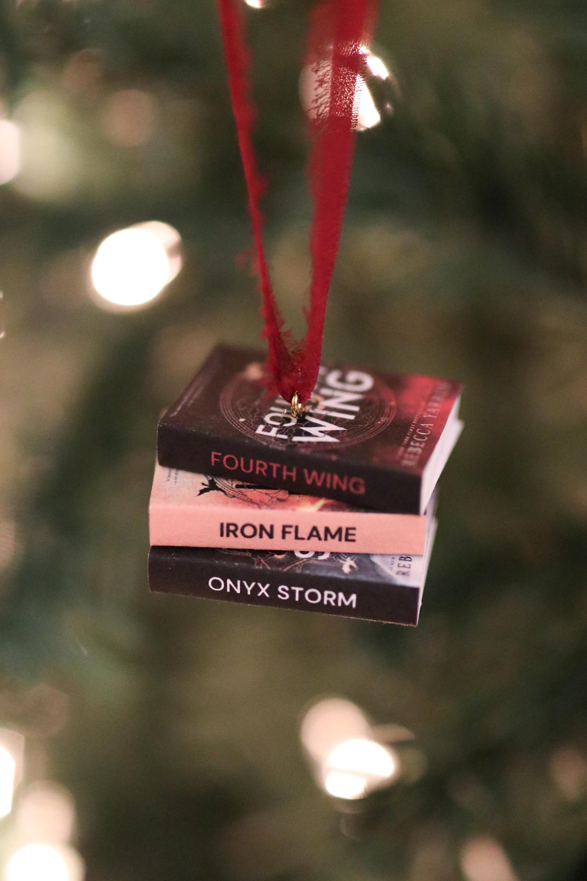 Special Fourth Wing Mini Book Stack Ornament