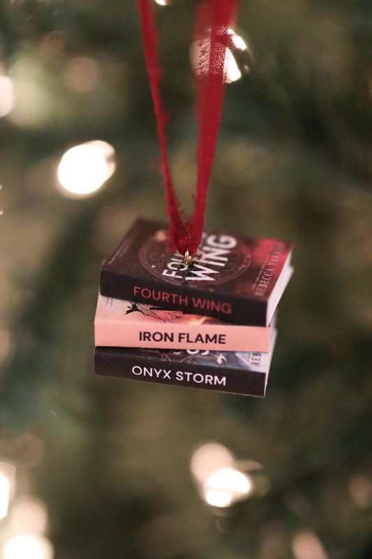 Special Fourth Wing Mini Book Stack Ornament