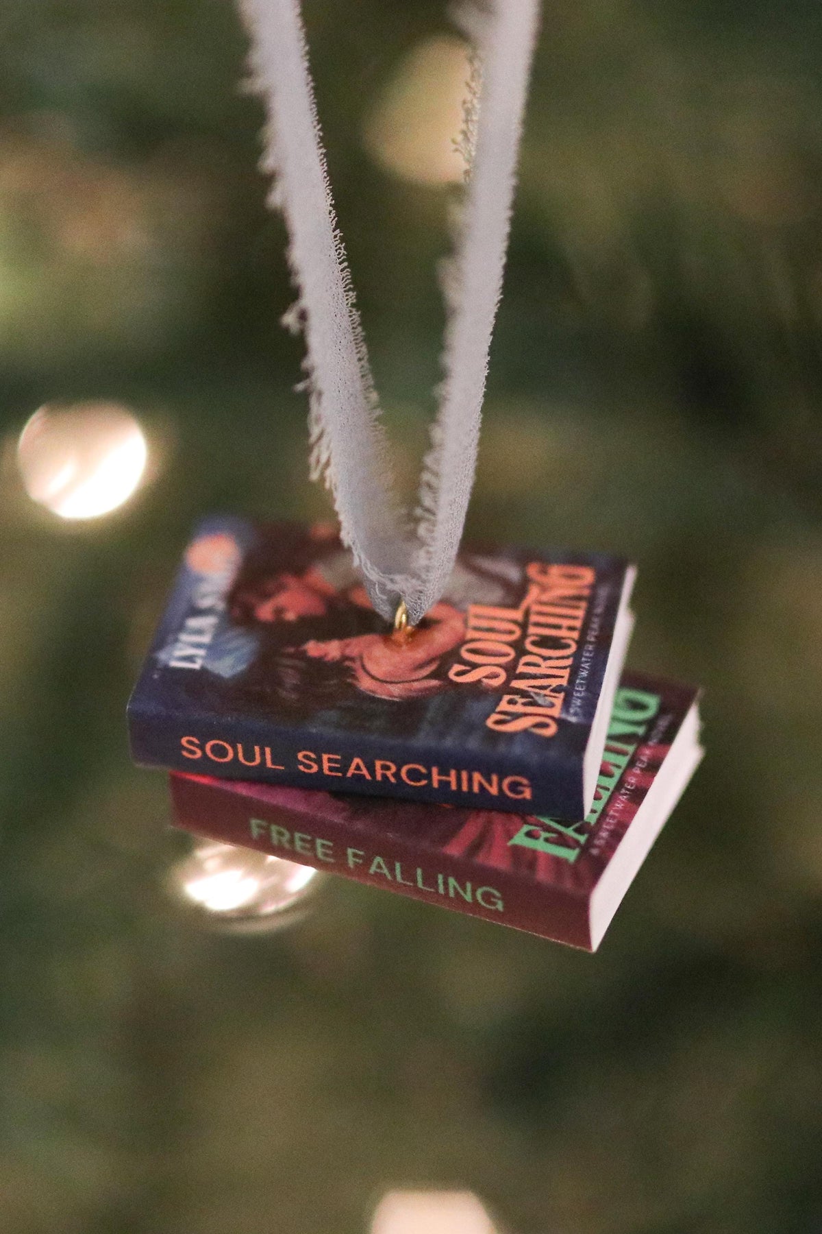 Soul Searching Mini Book Stack Ornament