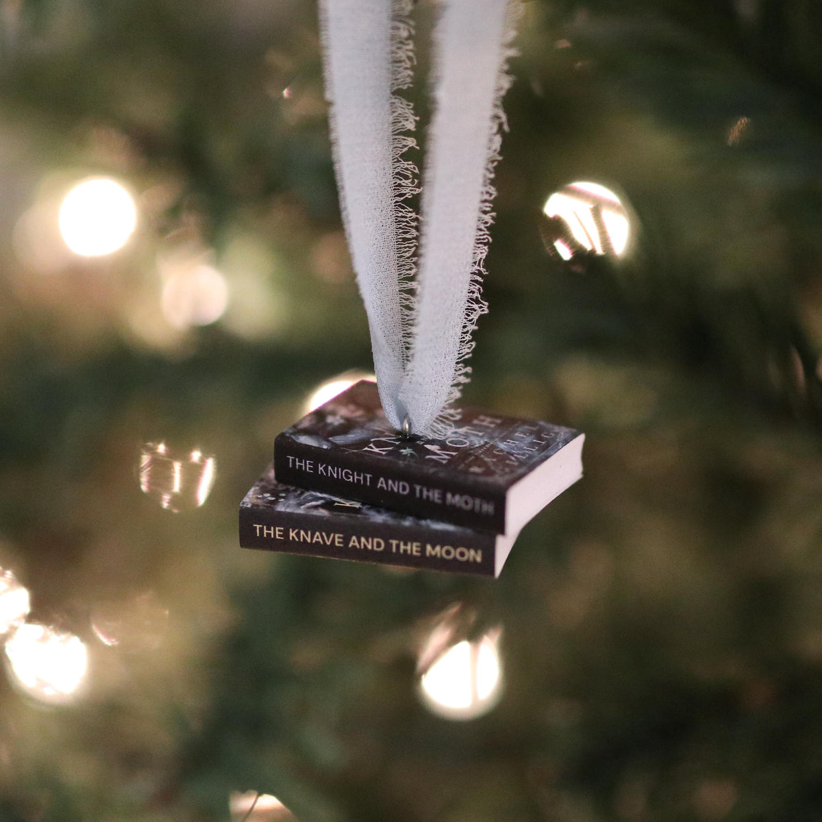 The Knight and the Moth Mini Book Stack Ornament