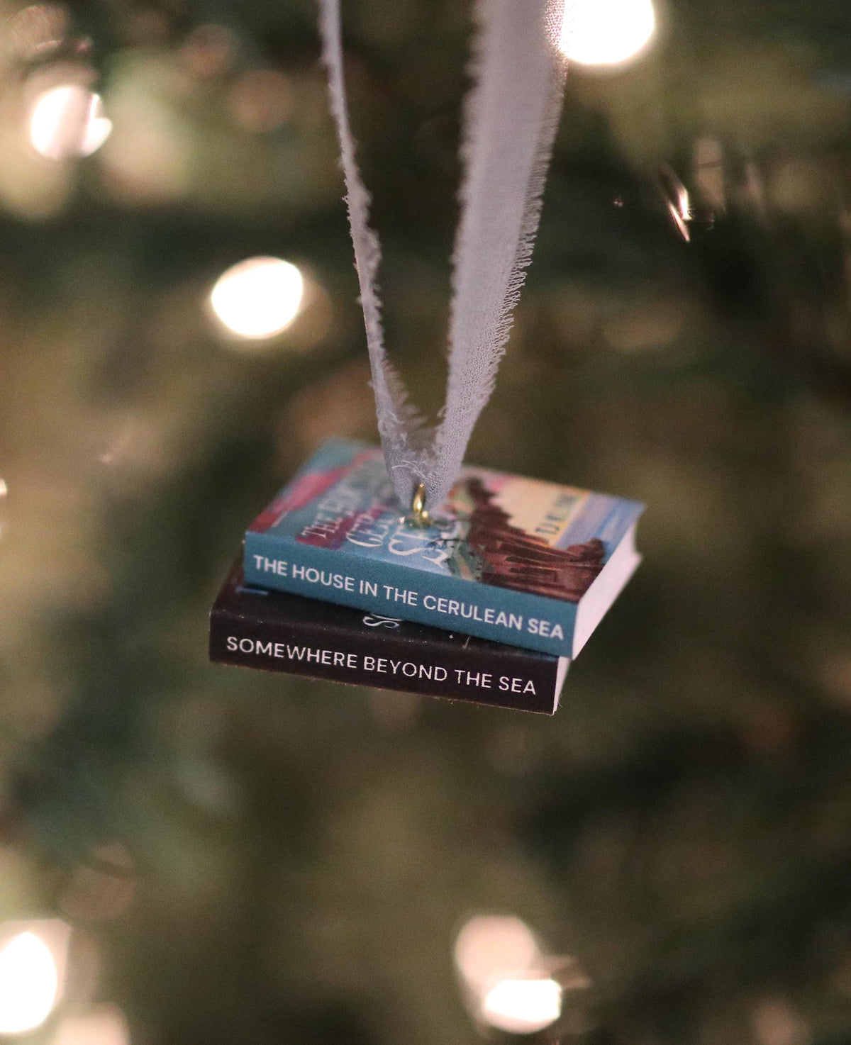 The House of the Cerulean Sea Mini Book Stack Ornament