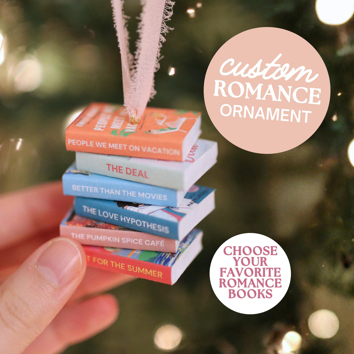 CUSTOM Romance Mini Book Ornament
