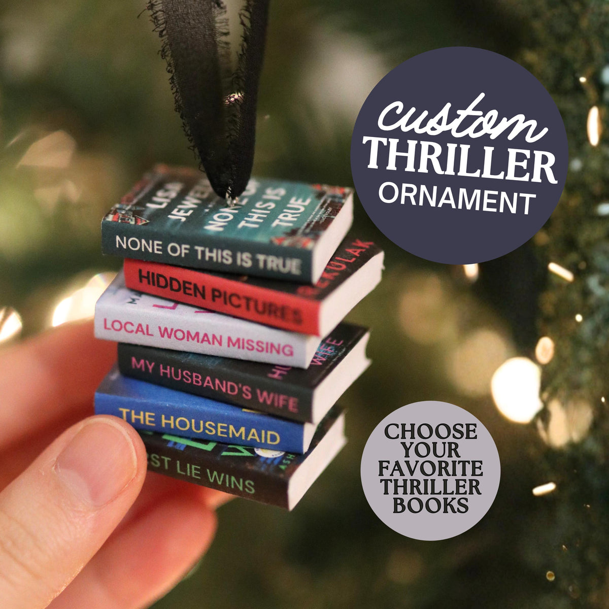 CUSTOM Thriller Mini Book Ornament