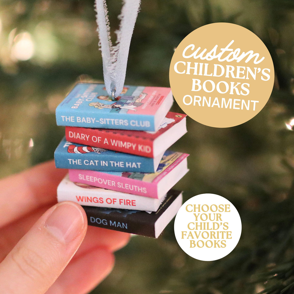 CUSTOM Children's Mini Book Ornament