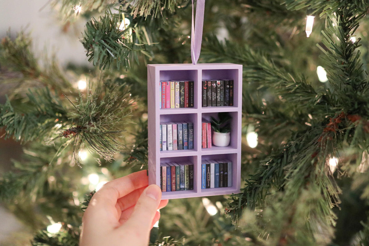 Handmade YA Mini Bookshelf Ornament