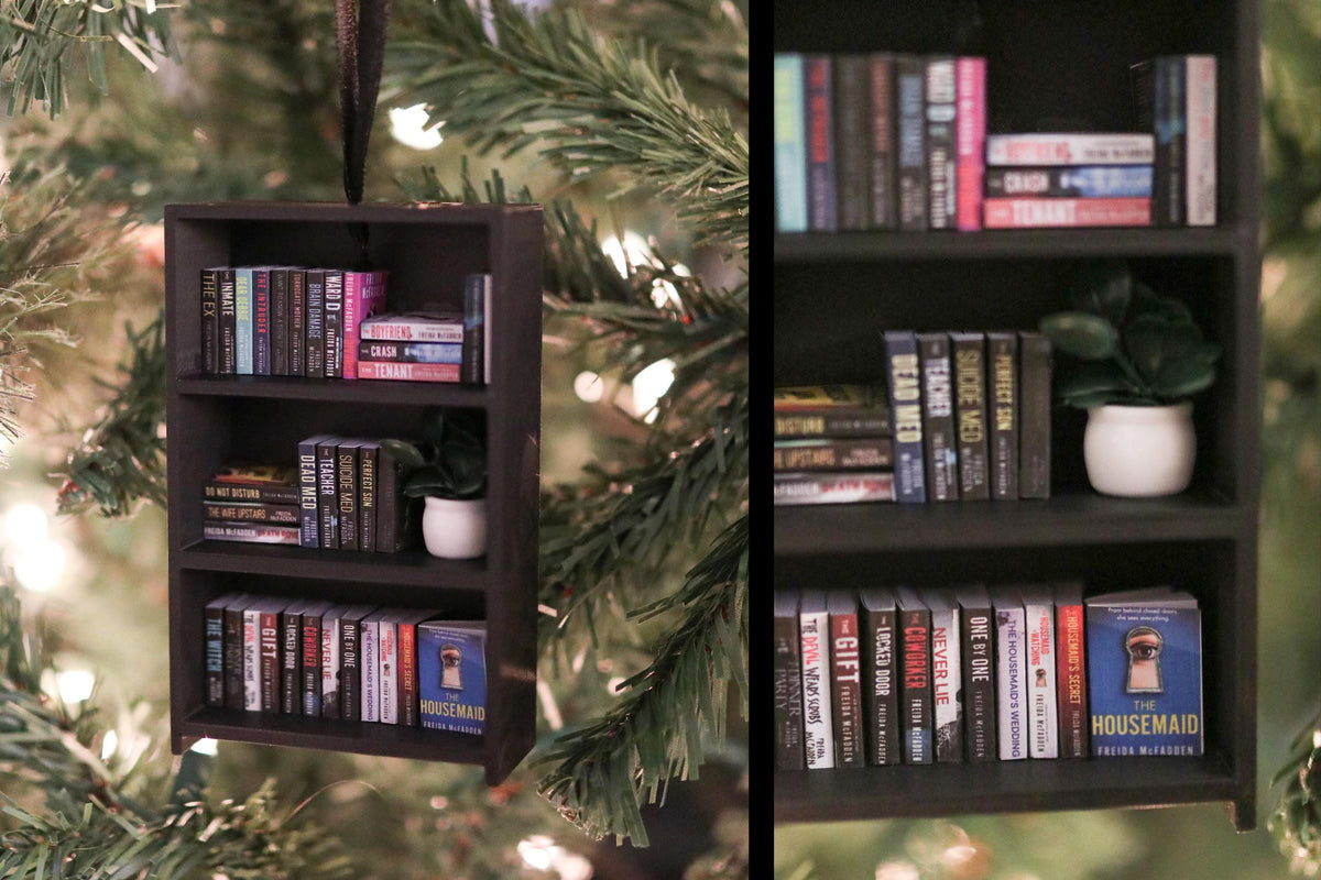 Handmade Freida McFadden Mini Bookshelf Ornament